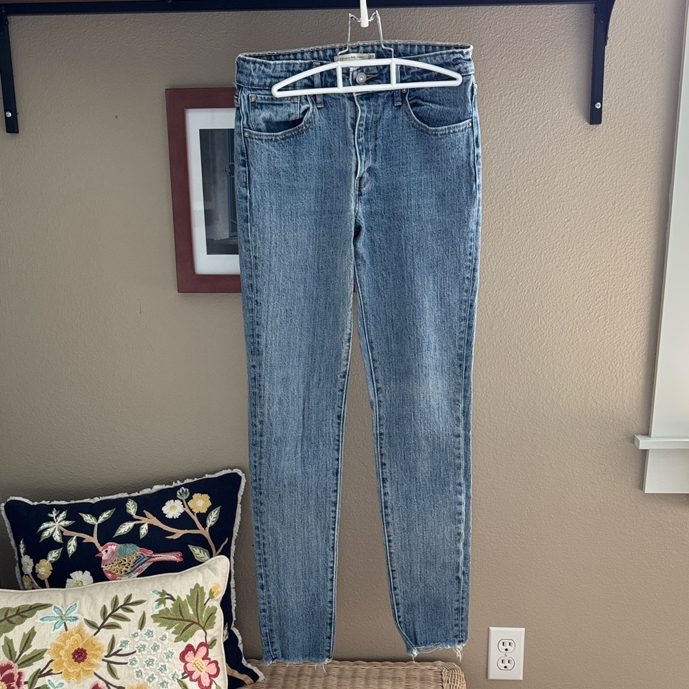 Levi's 721 High Rise Skinny Light Blue Jeans Women